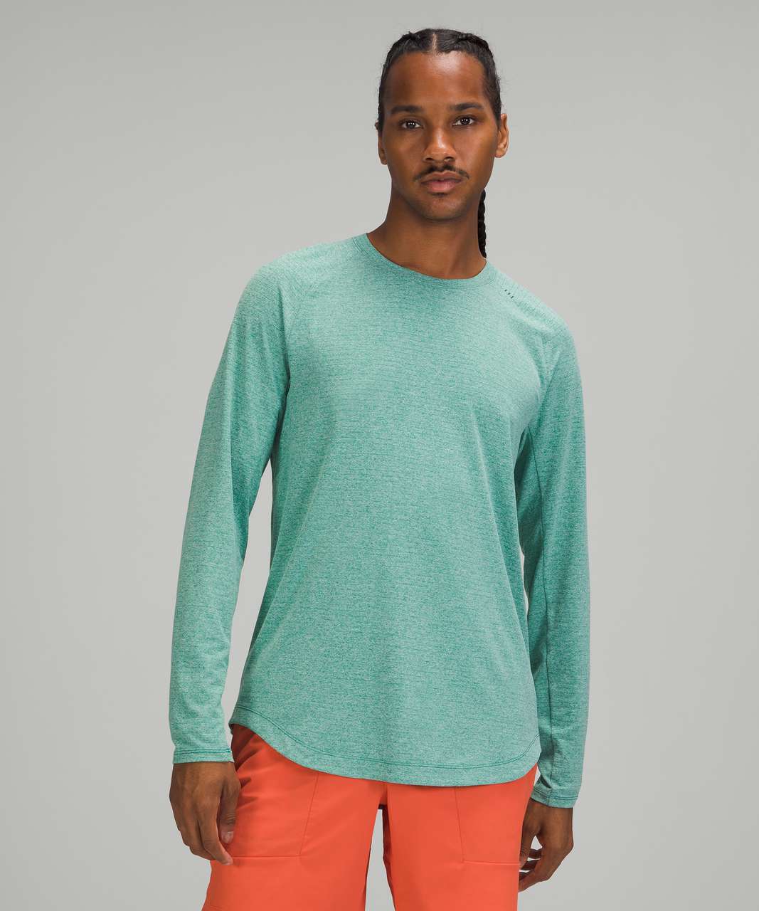 Lululemon Drysense Long Sleeve - Heathered Teal Lagoon