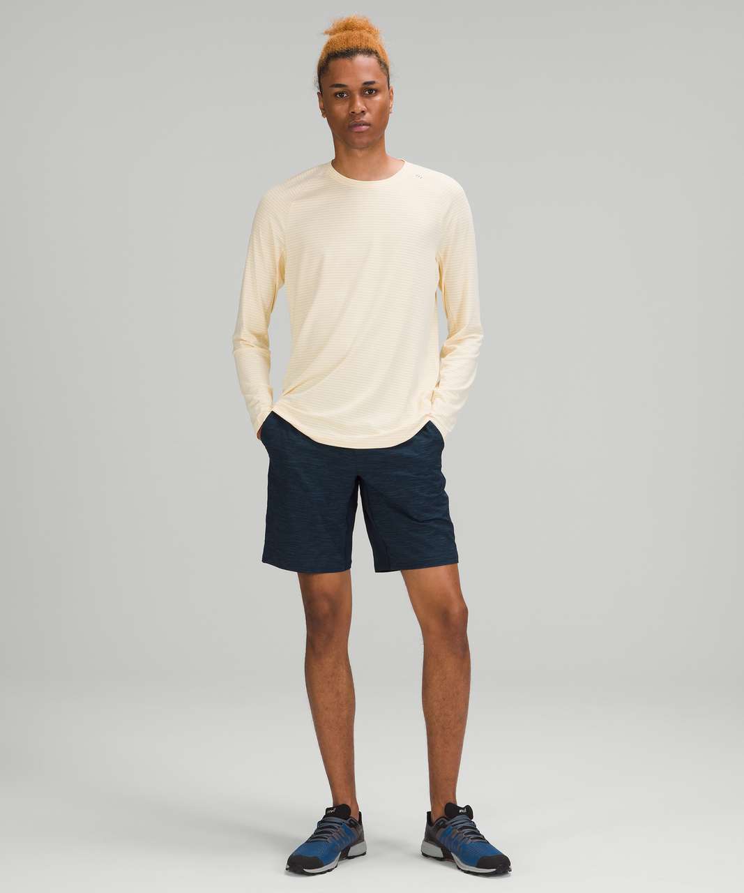 Lululemon Drysense Long Sleeve - Heathered Lemon Chiffon