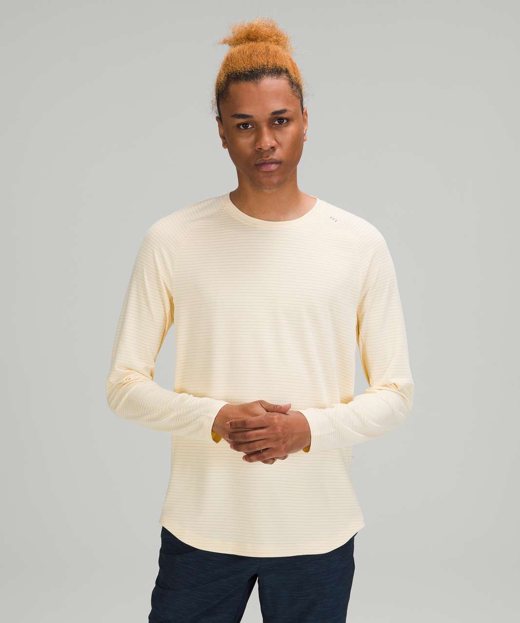 Lululemon Drysense Long Sleeve - Heathered Lemon Chiffon