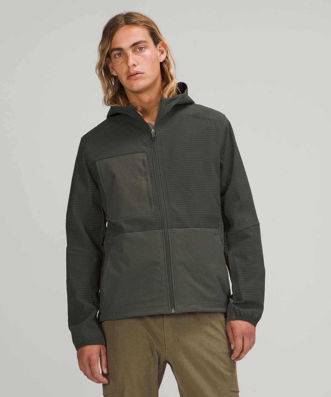 Lululemon Cross Chill Jacket Repel Shell Jasper Green Men's Size