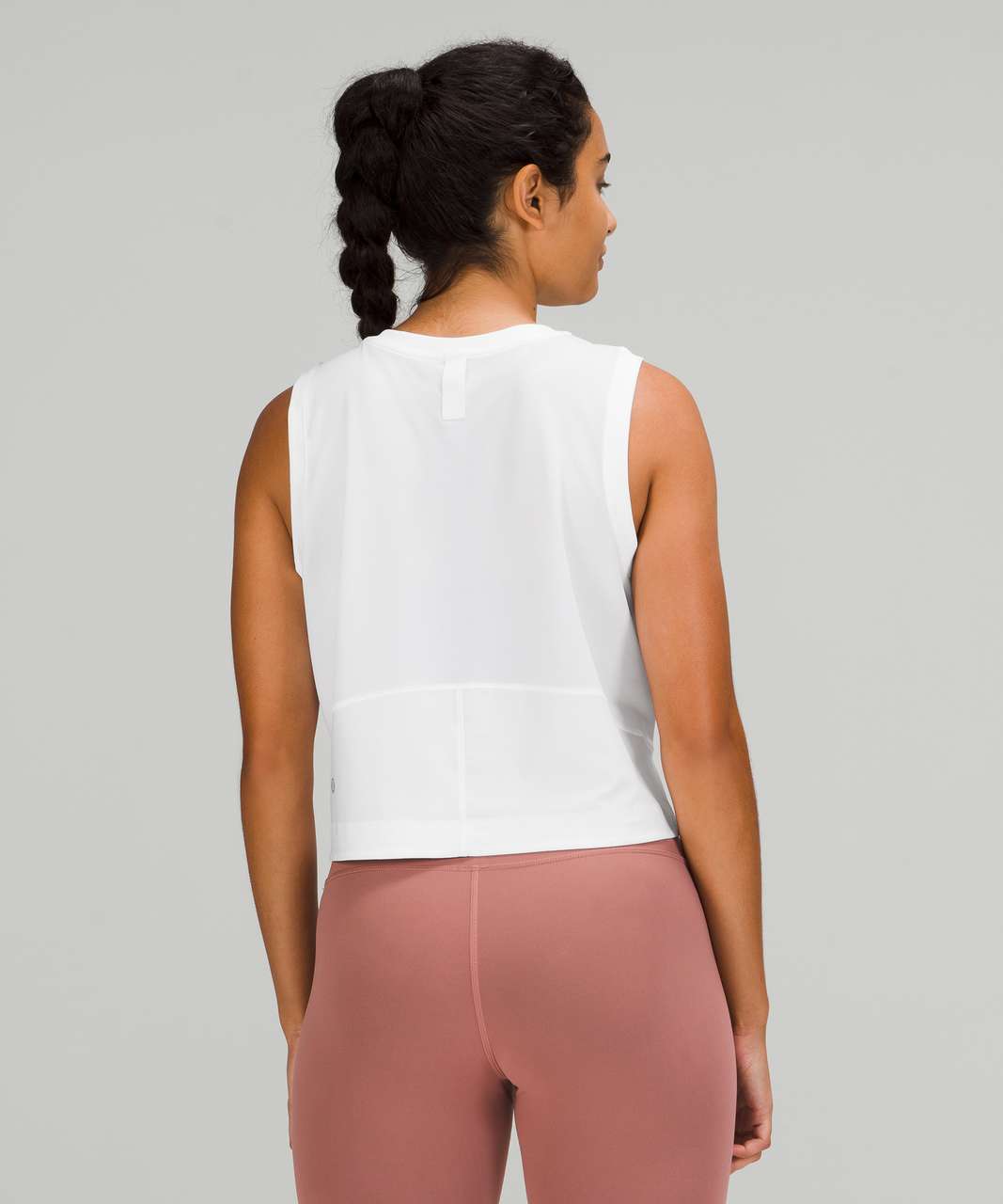 NWT Lululemon Sheer Cropped Tank 10 white