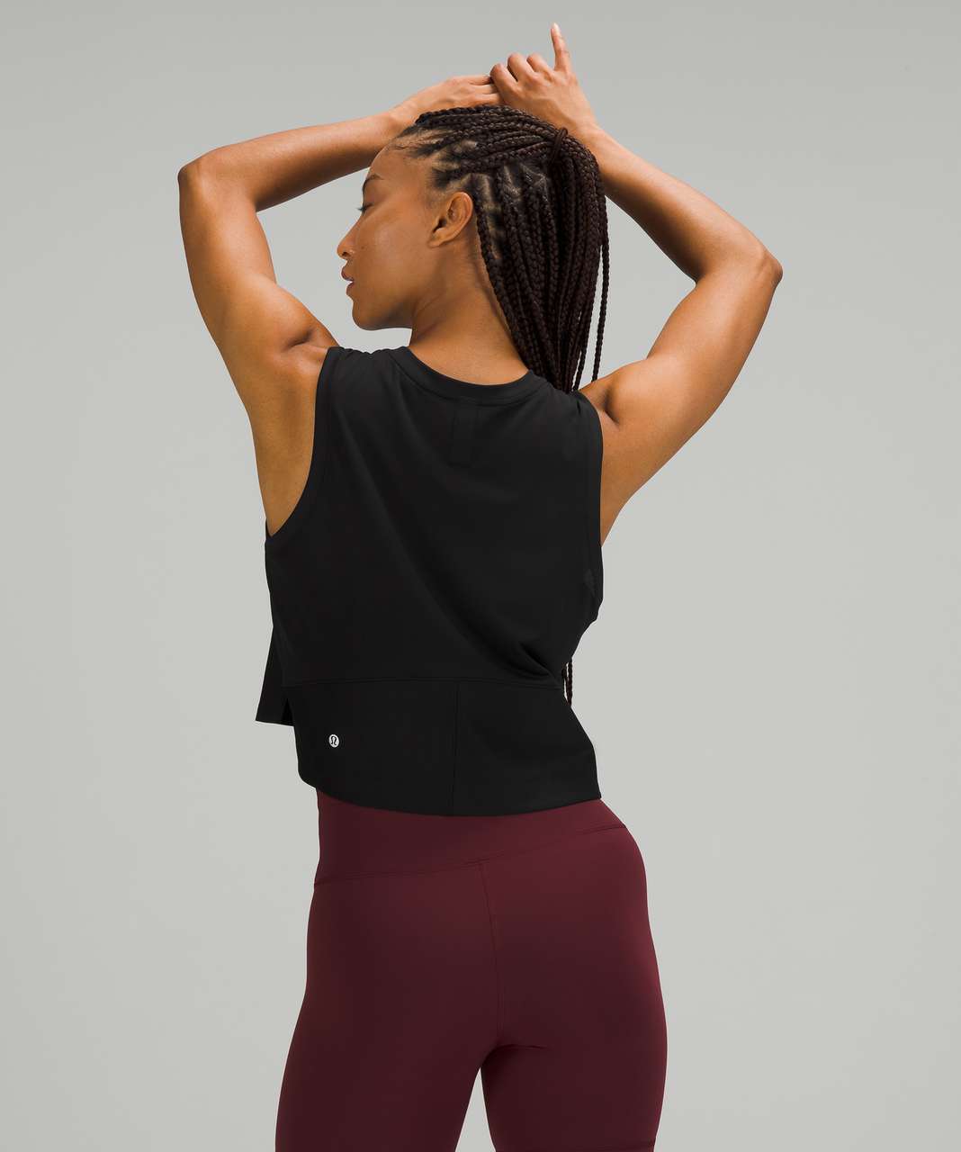 Lululemon Mesh Back Cropped Train Tank Top - Black