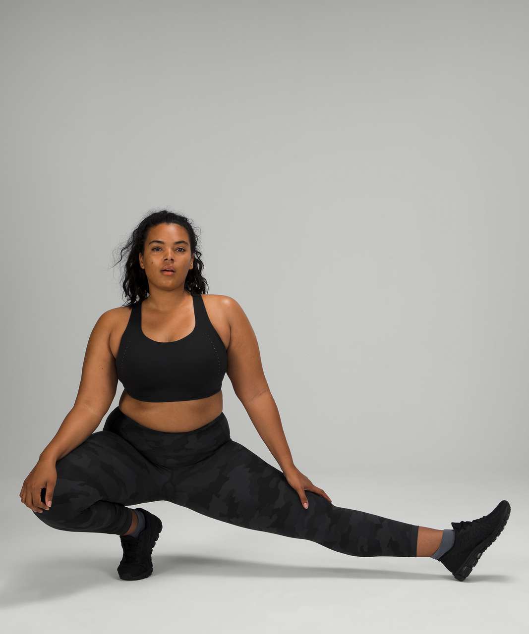 Lululemon AirSupport Bra *High Support, C-DDD Cups - Black / Asphalt Grey