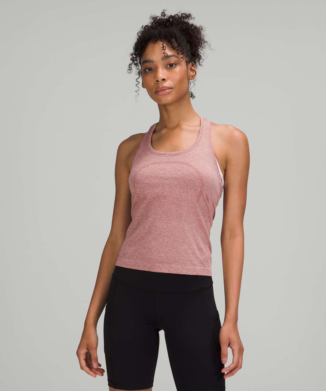 Lululemon Swiftly Tech Racerback Tank Top 2.0 *Race Length - Spiced Chai /  Pink Rosebud - lulu fanatics