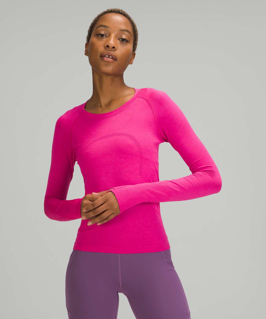 Lululemon Its Rulu Run Long Sleeve Shirt - Pink Taupe - lulu fanatics