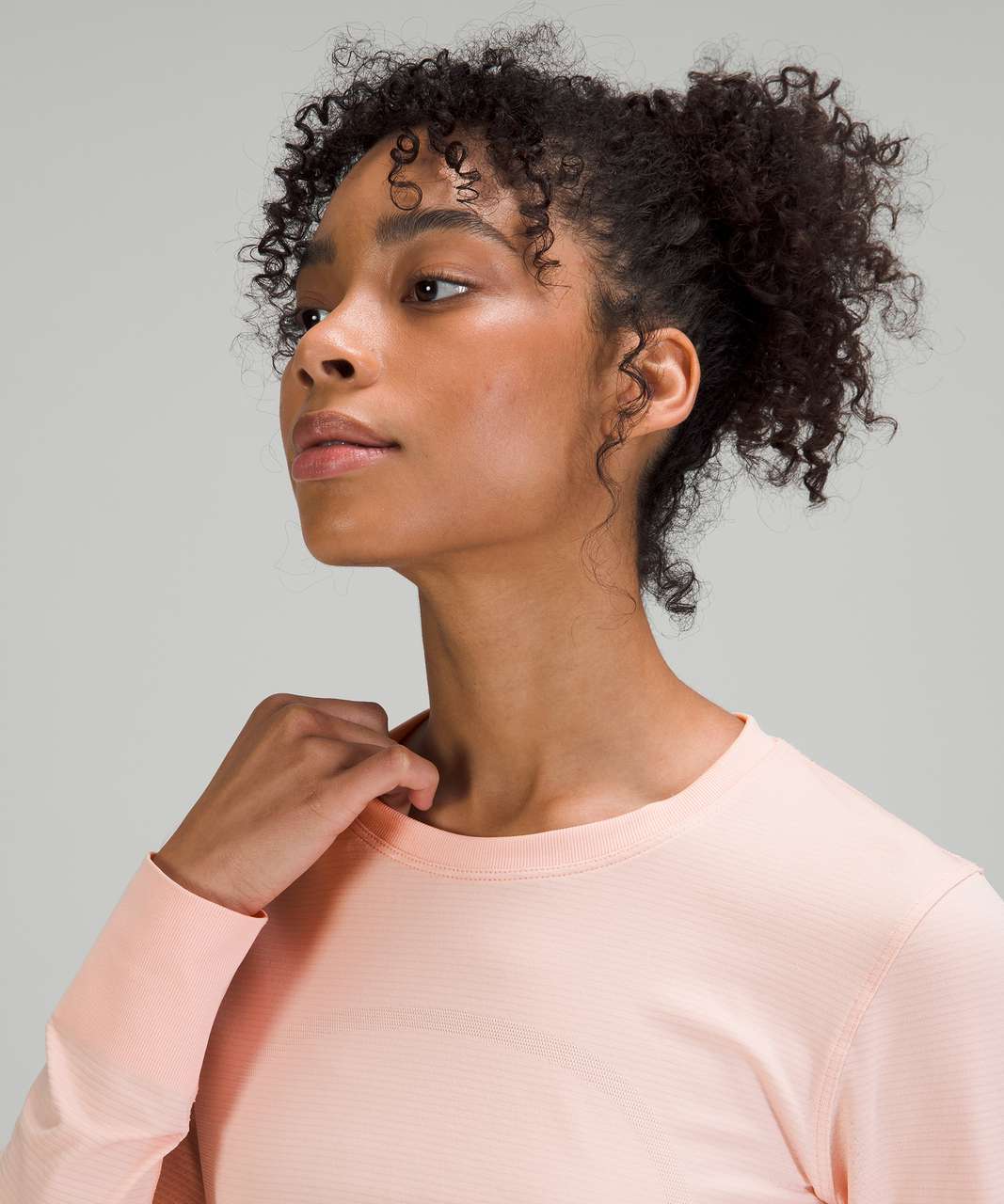 Lululemon Swiftly Breathe Long Sleeve Shirt - Pink Mist / Pink Mist