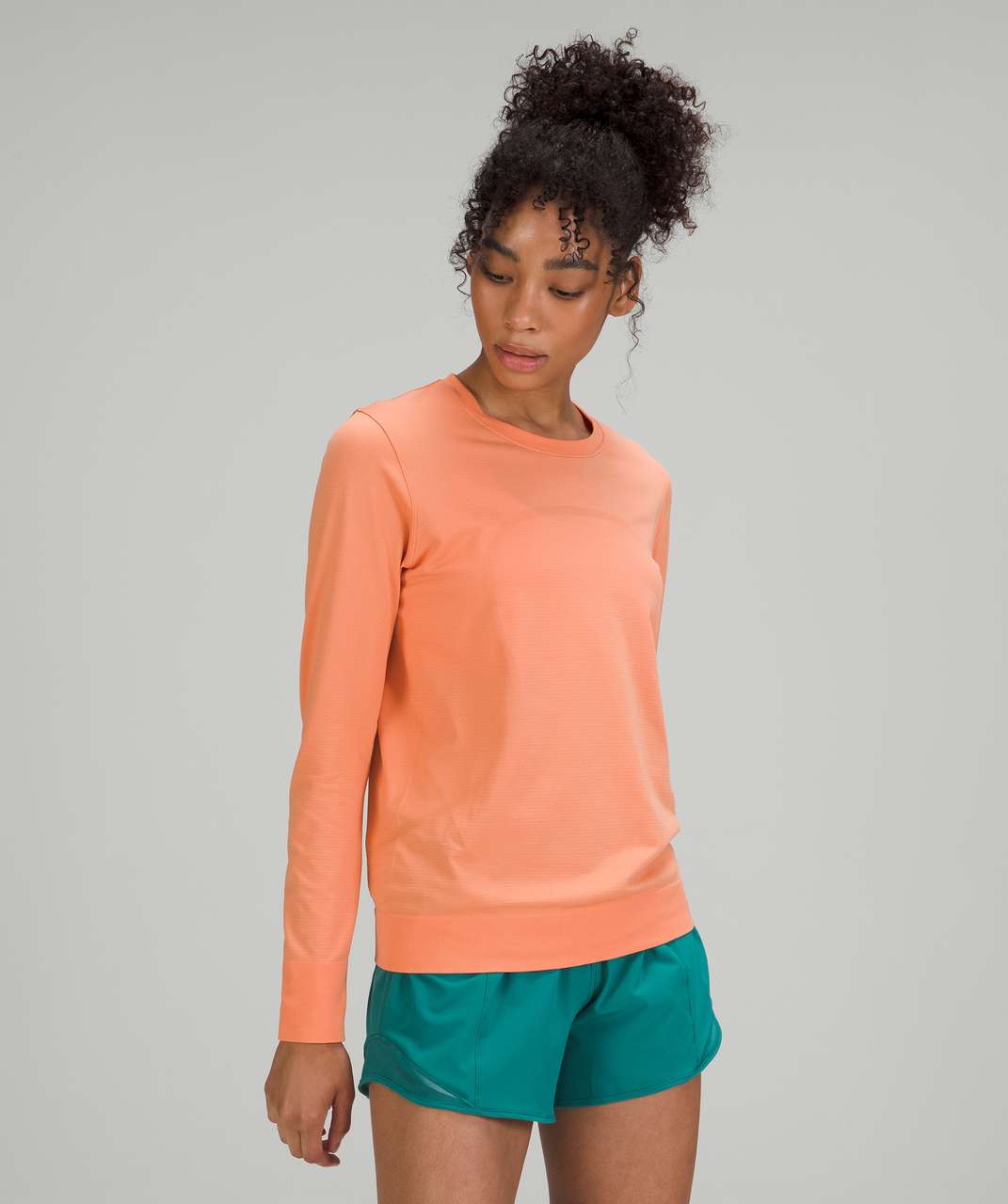 Lululemon Swiftly Breathe Long Sleeve Shirt - Golden Apricot / Golden Apricot