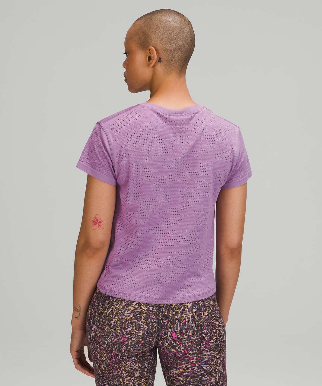 Lululemon Train to Be Short Sleeve Shirt *Camo - Dot Camo Wisteria Purple