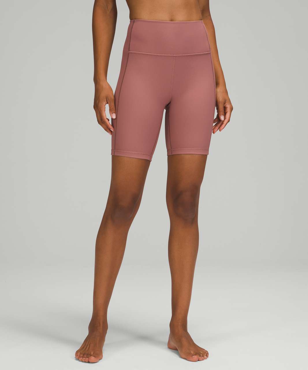 Lululemon Ribbed Contoured High-Rise Short 8 - Spiced Chai - lulu fanatics