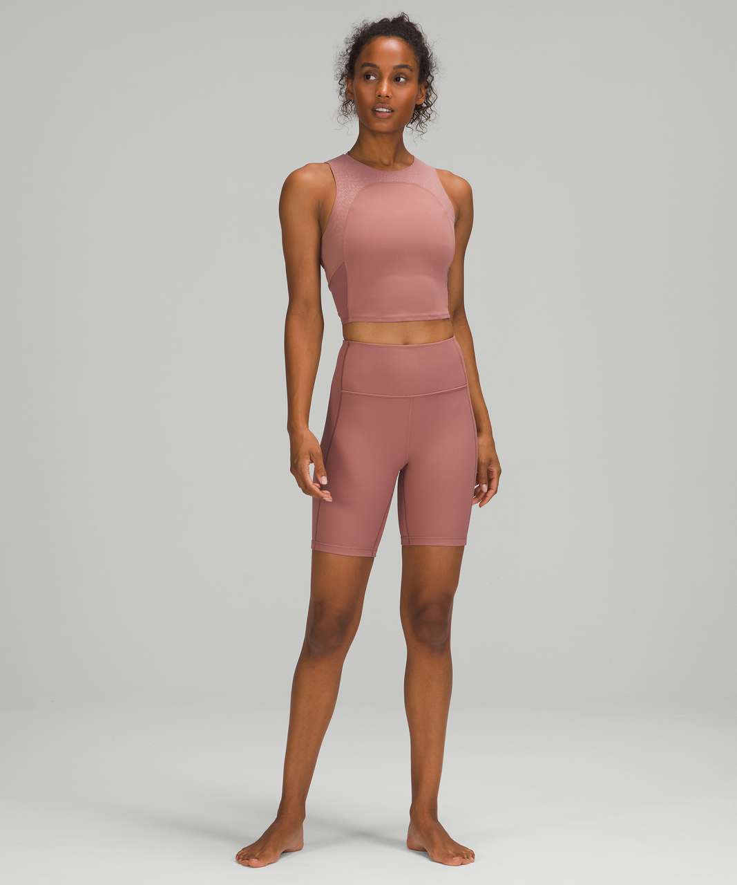 Lululemon Ribbed Contoured High-Rise Short 8" - Spiced Chai