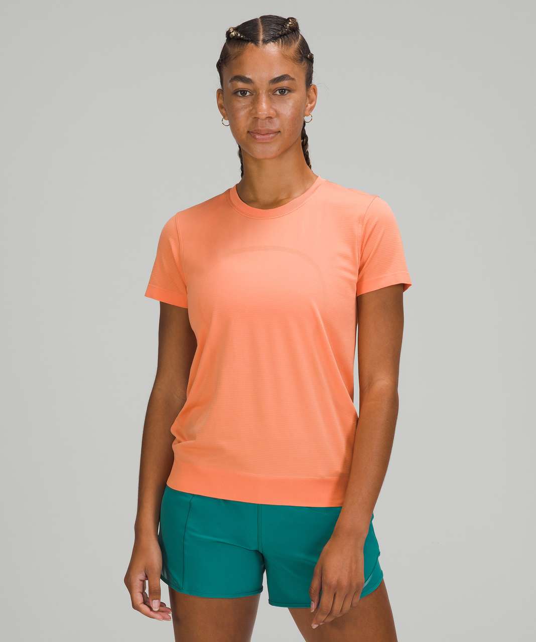 Lululemon Swiftly Breathe Short Sleeve Shirt - Golden Apricot / Golden Apricot