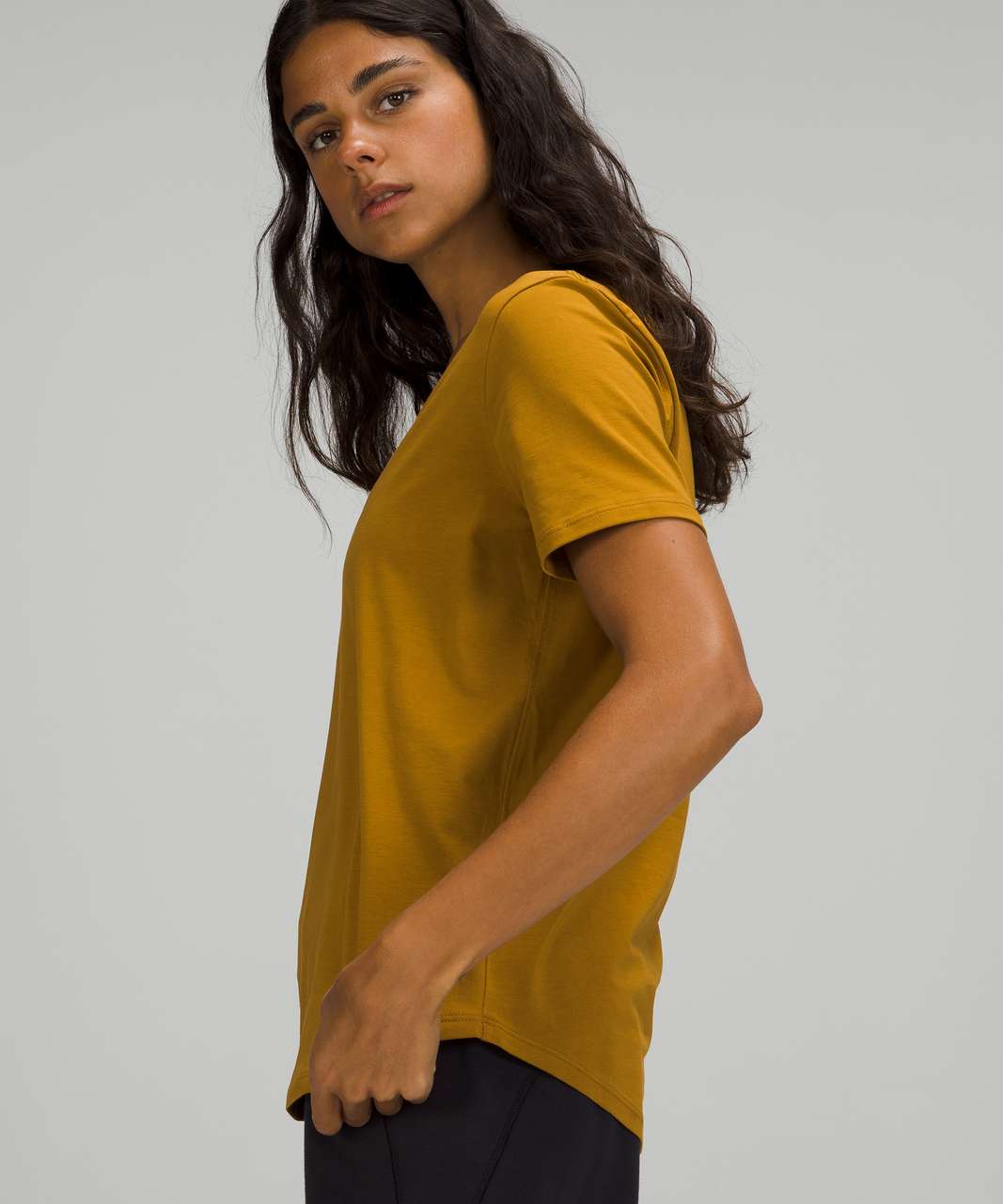 Lululemon Love Tee Short Sleeve V-Neck T-Shirt - Gold Spice