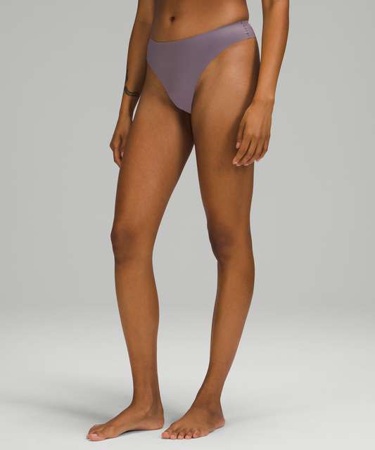 Lululemon InvisiWear Mid Rise Thong Underwear 3 Pack - Wisteria Purple /  Sonic Pink / Rhino Grey - lulu fanatics