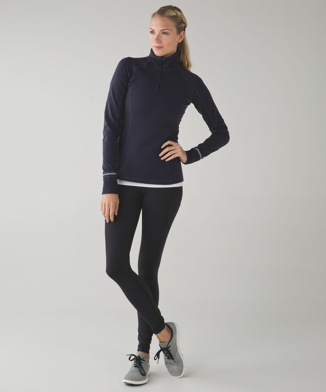 Lululemon Face The Frost 1/2 Zip - Black Grape