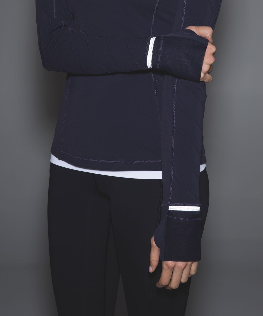 Lululemon Face The Frost 1/2 Zip - Black Grape