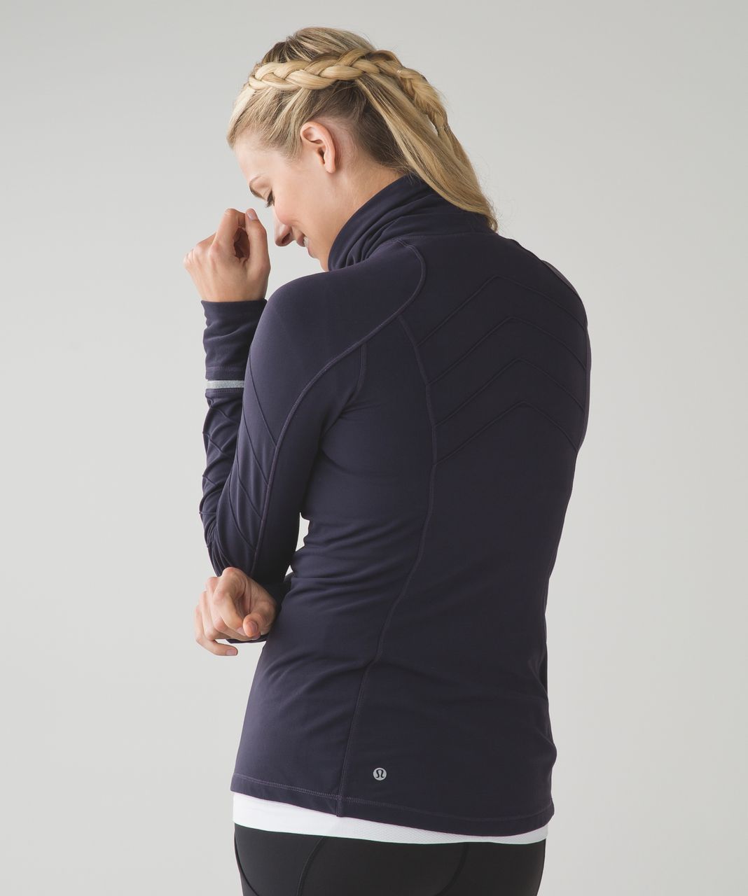 Lululemon Face The Frost 1/2 Zip - Black Grape