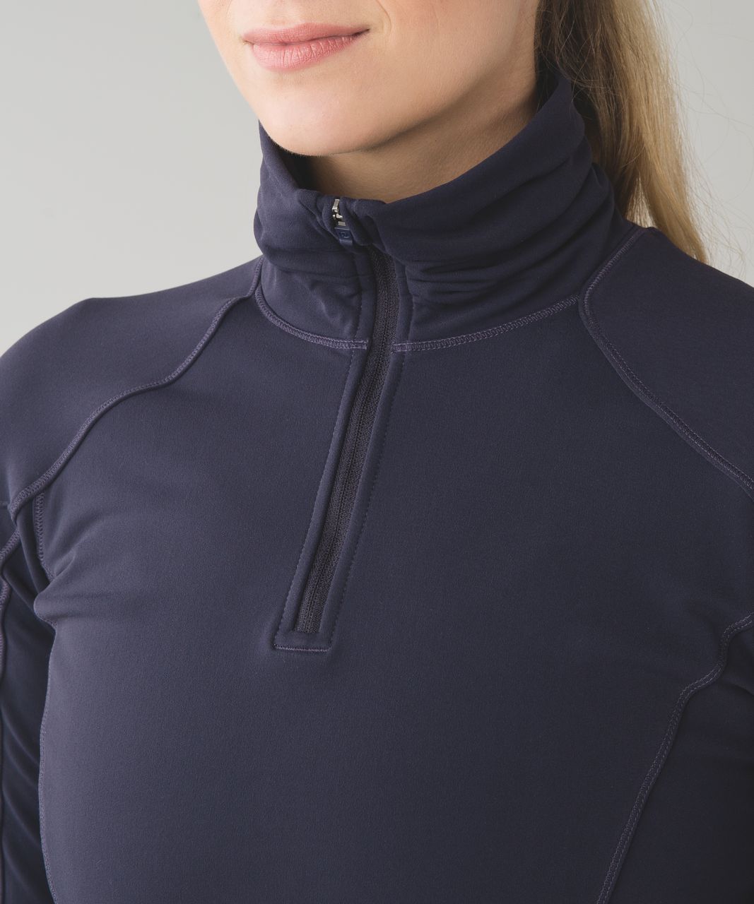 Lululemon Face The Frost 1/2 Zip - Black Grape