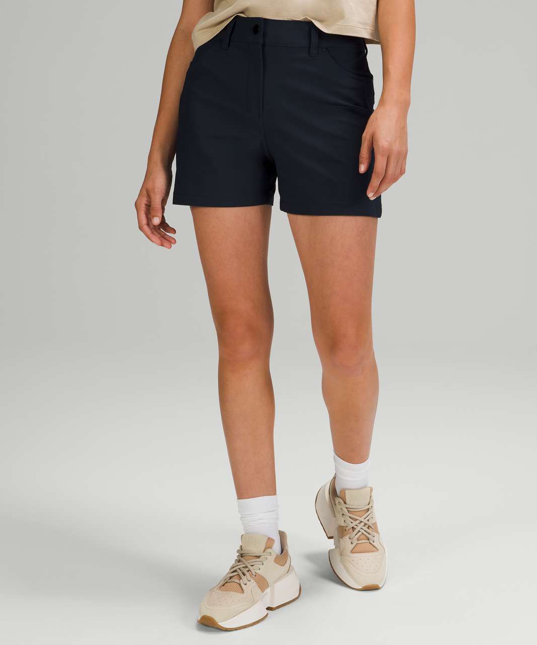 Lululemon City Sleek 5 Pocket High-Rise Short 4 - True Navy - lulu fanatics