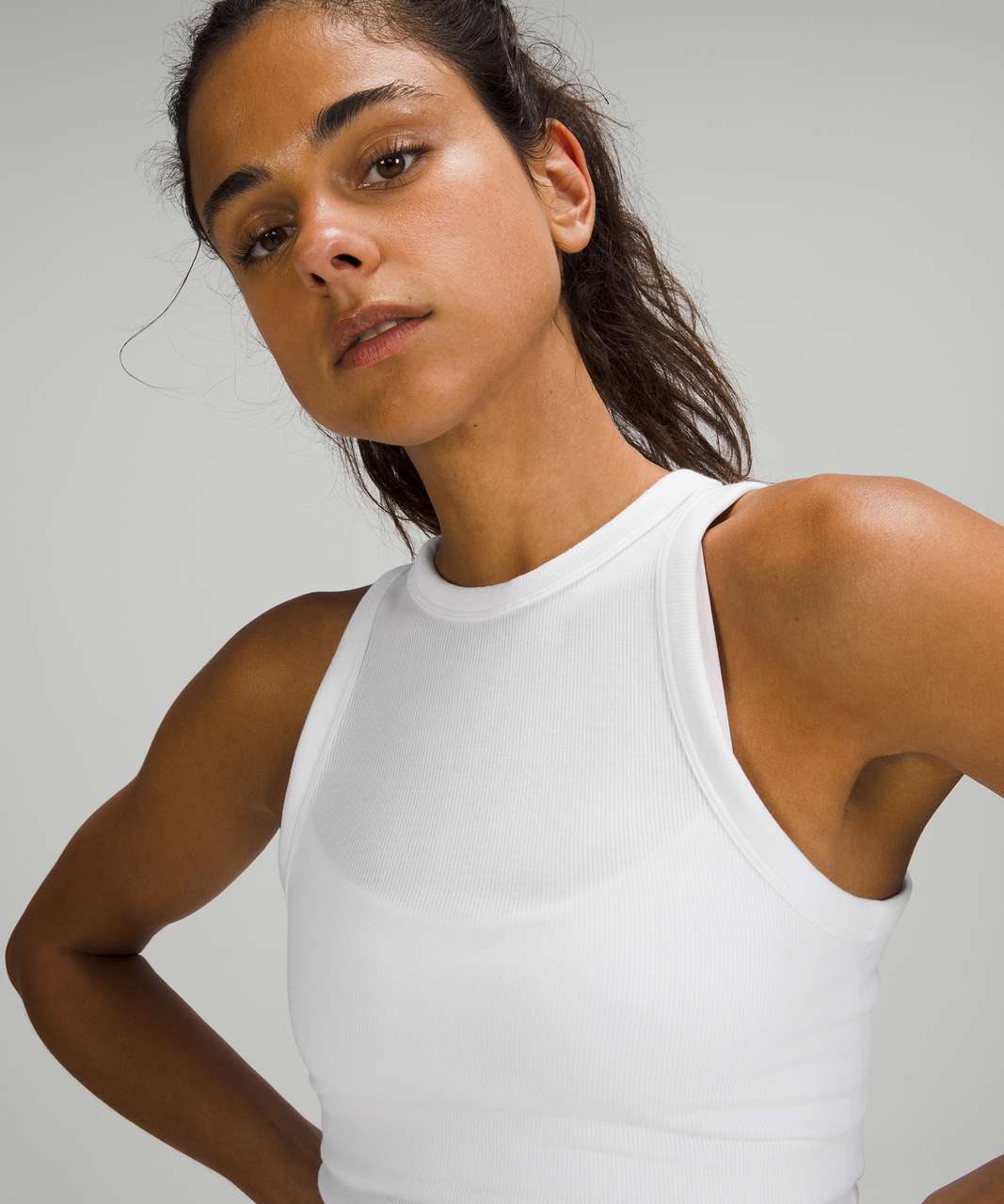 Basic White Tank - Cropped Ribbed Tank Top - Racerback Tank Top - Lulus