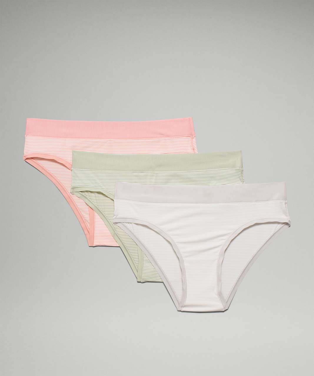 Lululemon InvisiWear Mid-Rise Thong Underwear 3 Pack - Chrome / Brick  Purple / Dew Green - lulu fanatics