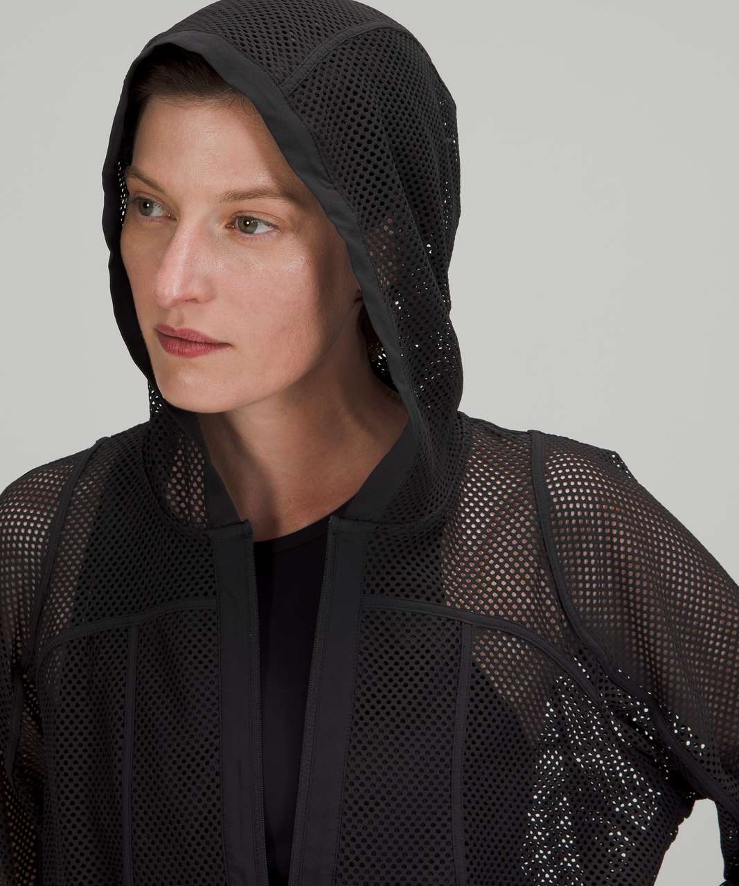 Lululemon Relaxed Fit Mesh Jacket - Black - lulu fanatics