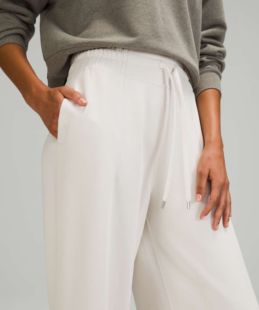 Lululemon Soft Ambitions High Rise Crop *Softstreme - White Opal - lulu  fanatics