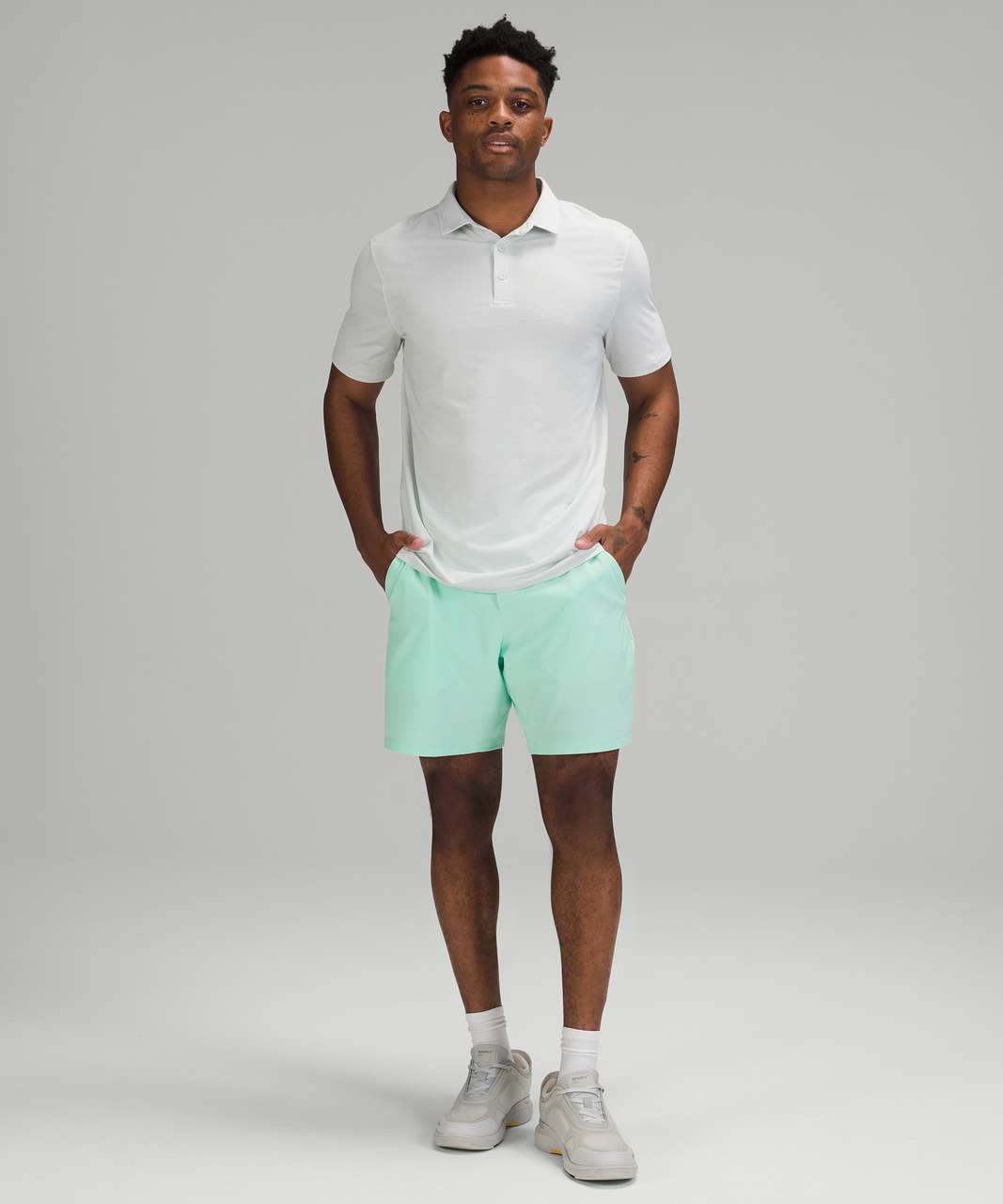 Lululemon Evolution Short Sleeve Polo Shirt - Ocean Air