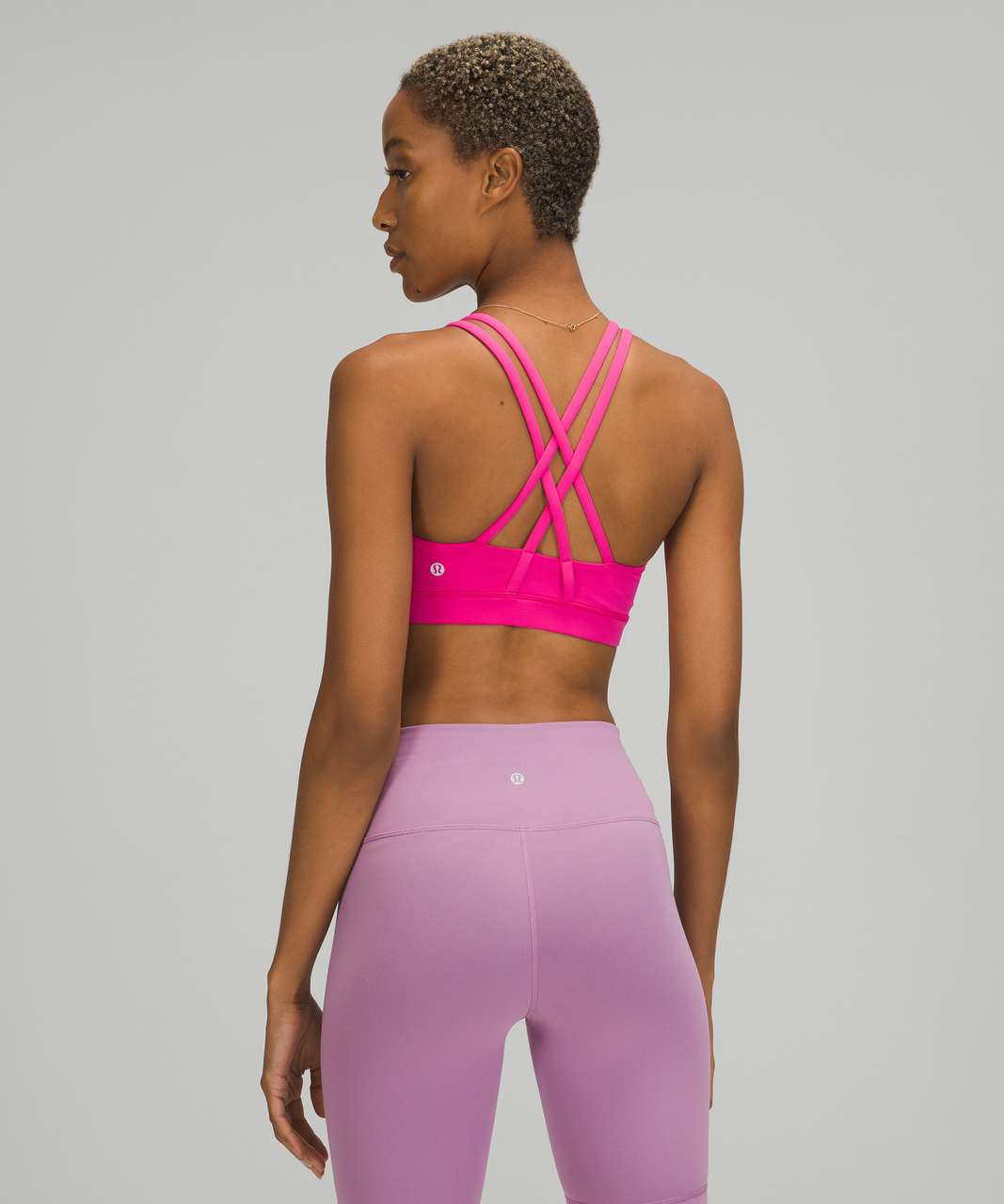 Lululemon Energy Bra *Medium Support, B–D Cup - Sonic Pink - lulu fanatics