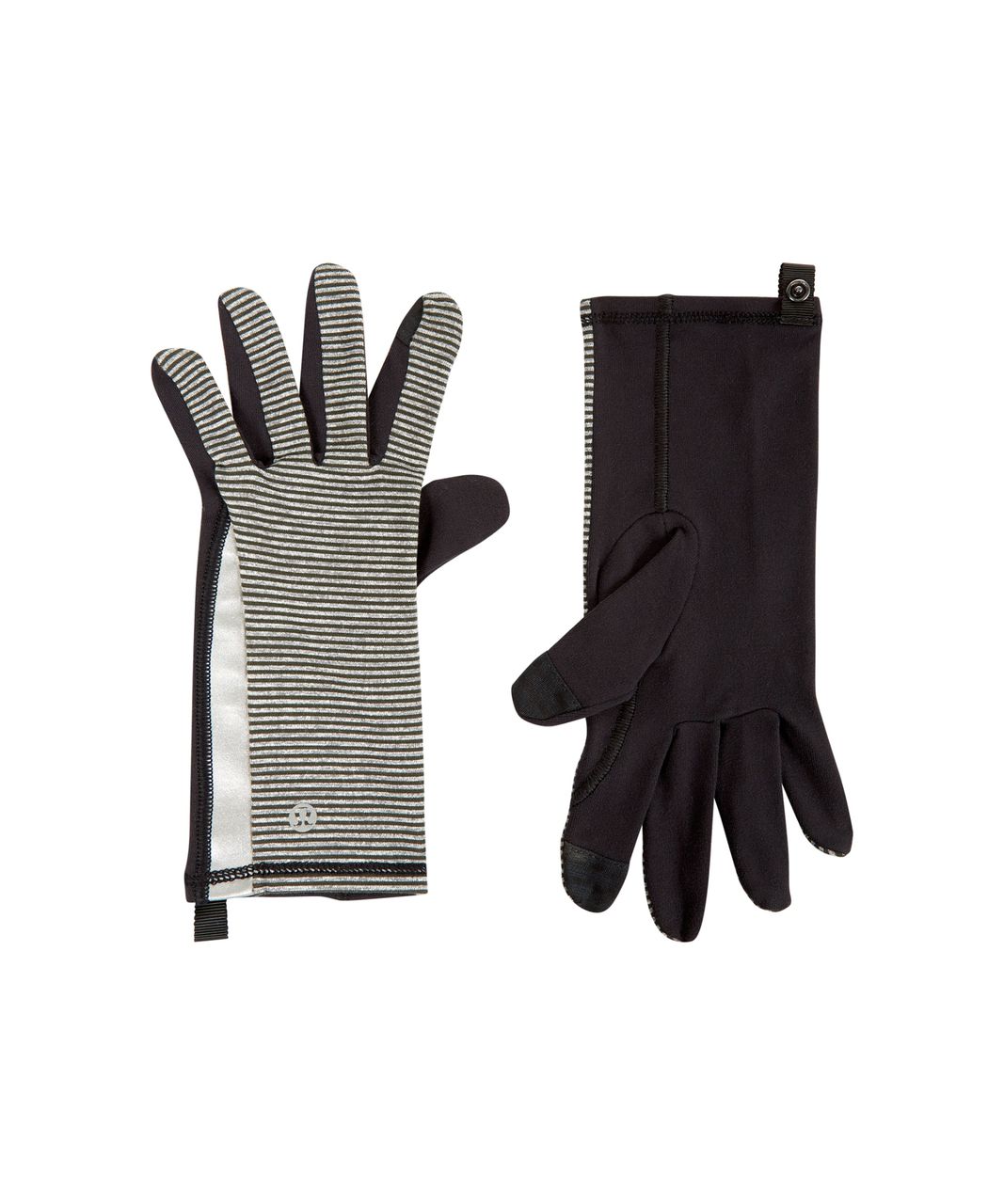 Lululemon Run With Me Gloves - Mini Pop Stripe Black White