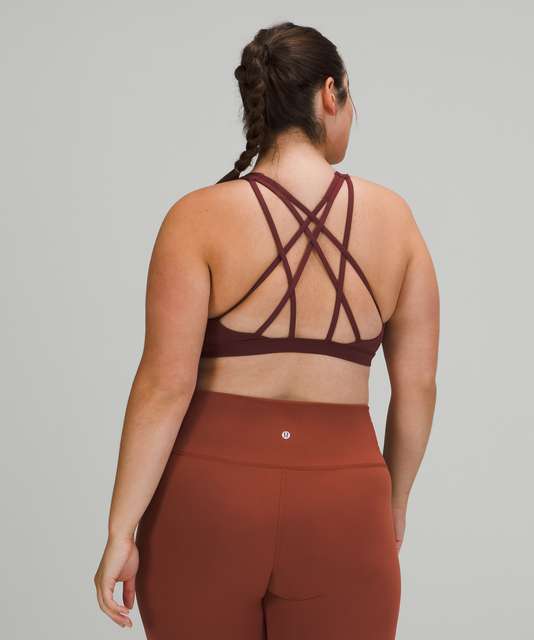 Lululemon Free To Be Serene Strappy Sports Bra Sz 4 XS Oiled Marble Red  Black - $49 New With Tags - From Liz