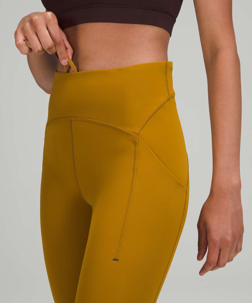 Lululemon Power Thru High-Rise Crop 23" - Gold Spice