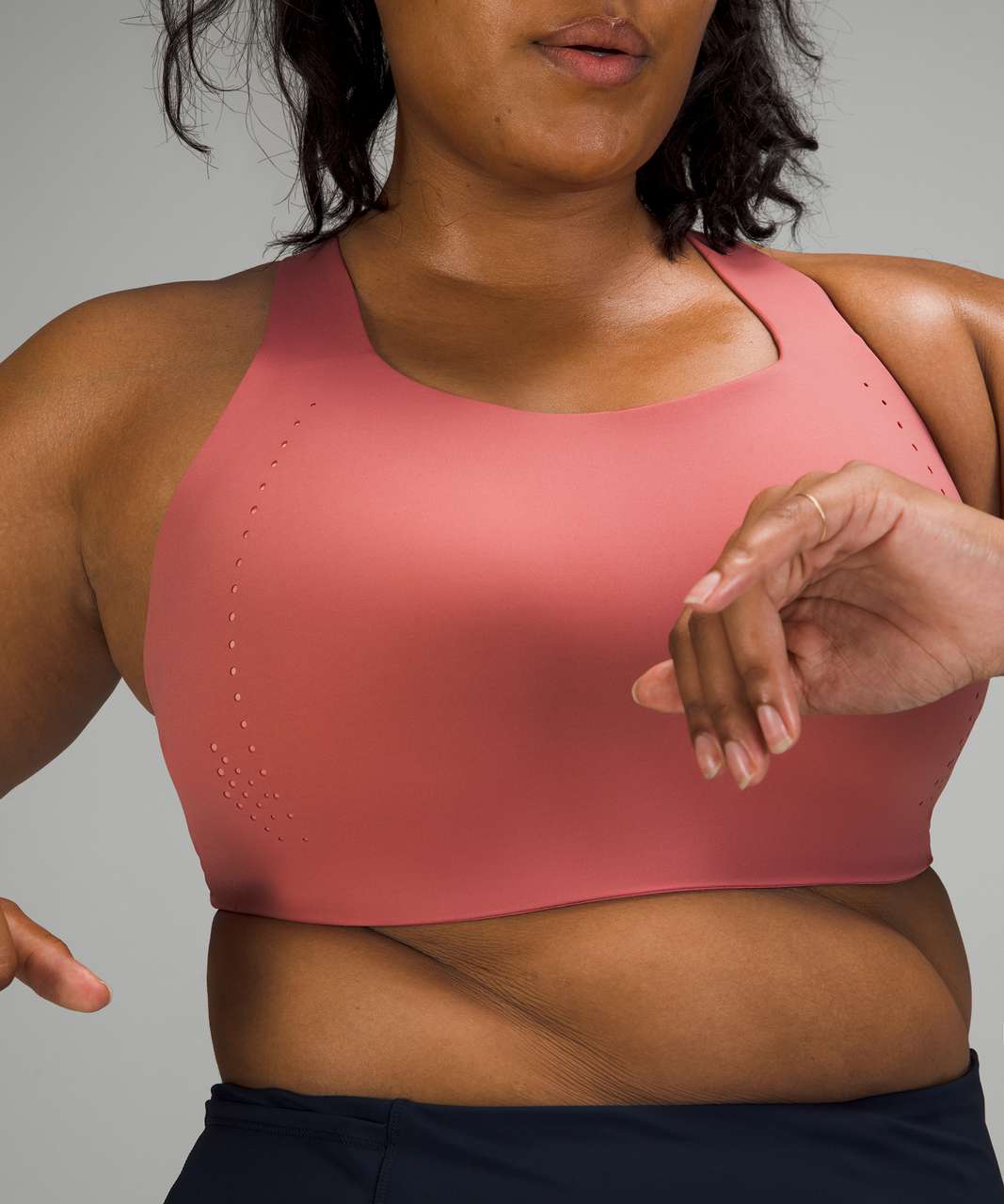 Lululemon AirSupport Bra *High Support, C–DDD Cups - Pink Mist / White Opal  - lulu fanatics