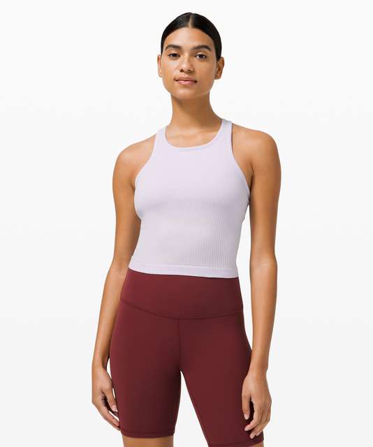 Lululemon Ebb To Street Racerback Crop Tank - White - lulu fanatics