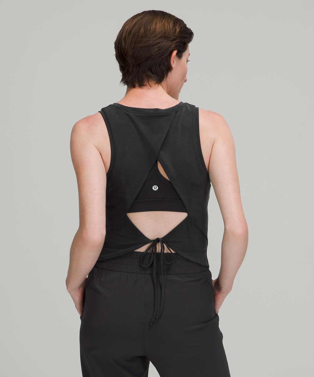 Lululemon Open Tie-Back Tank Top - Black - lulu fanatics