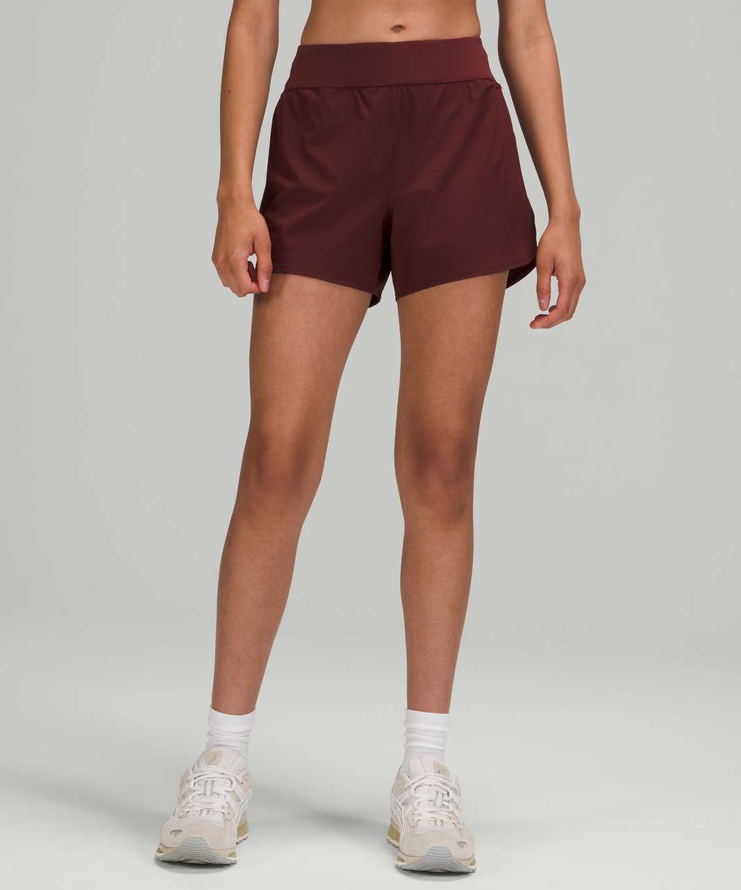 Lululemon Nulux Waist High Rise Run Short 4" - Red Merlot