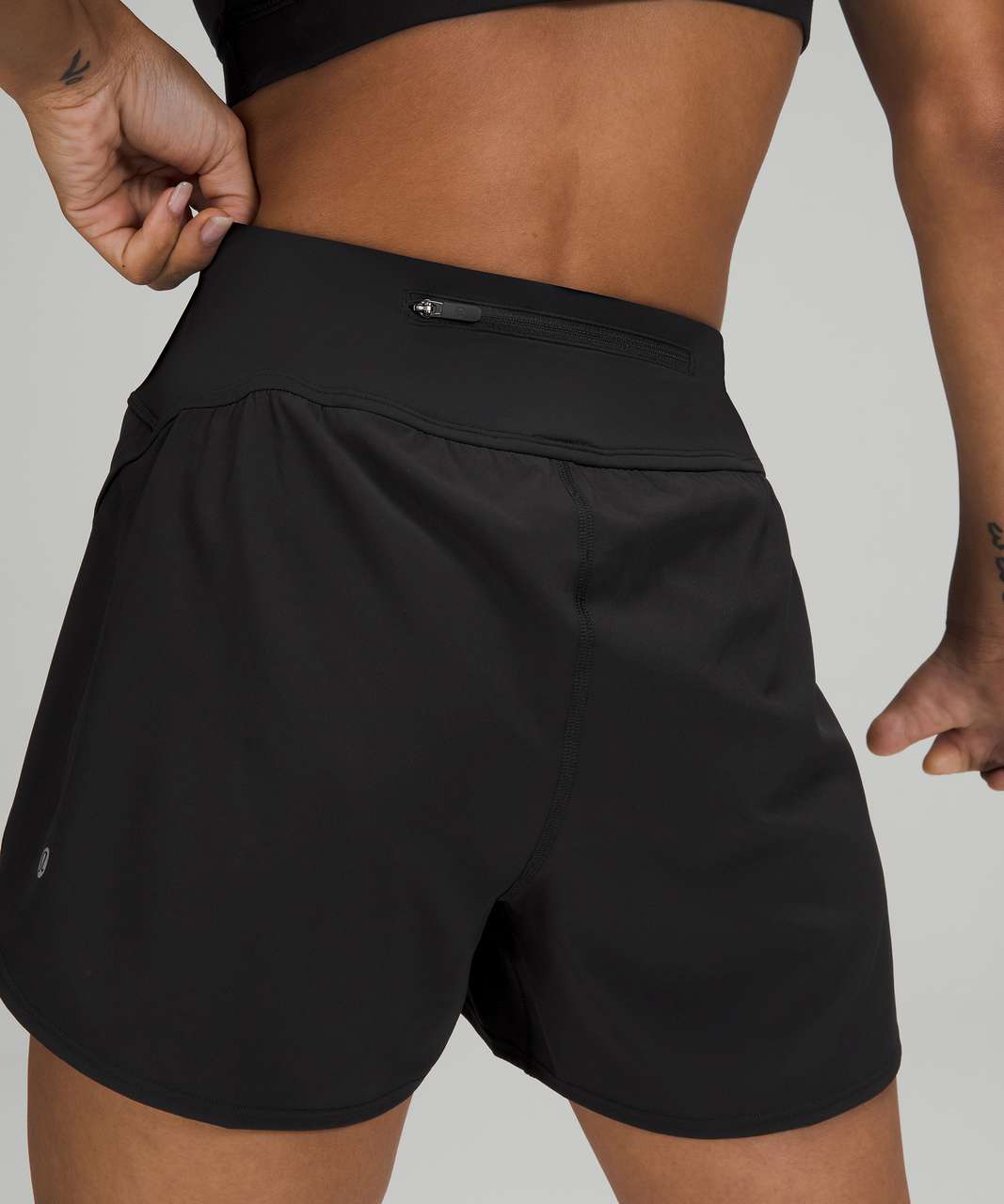 Lululemon Nulux Waist High Rise Run Short 4" - Black