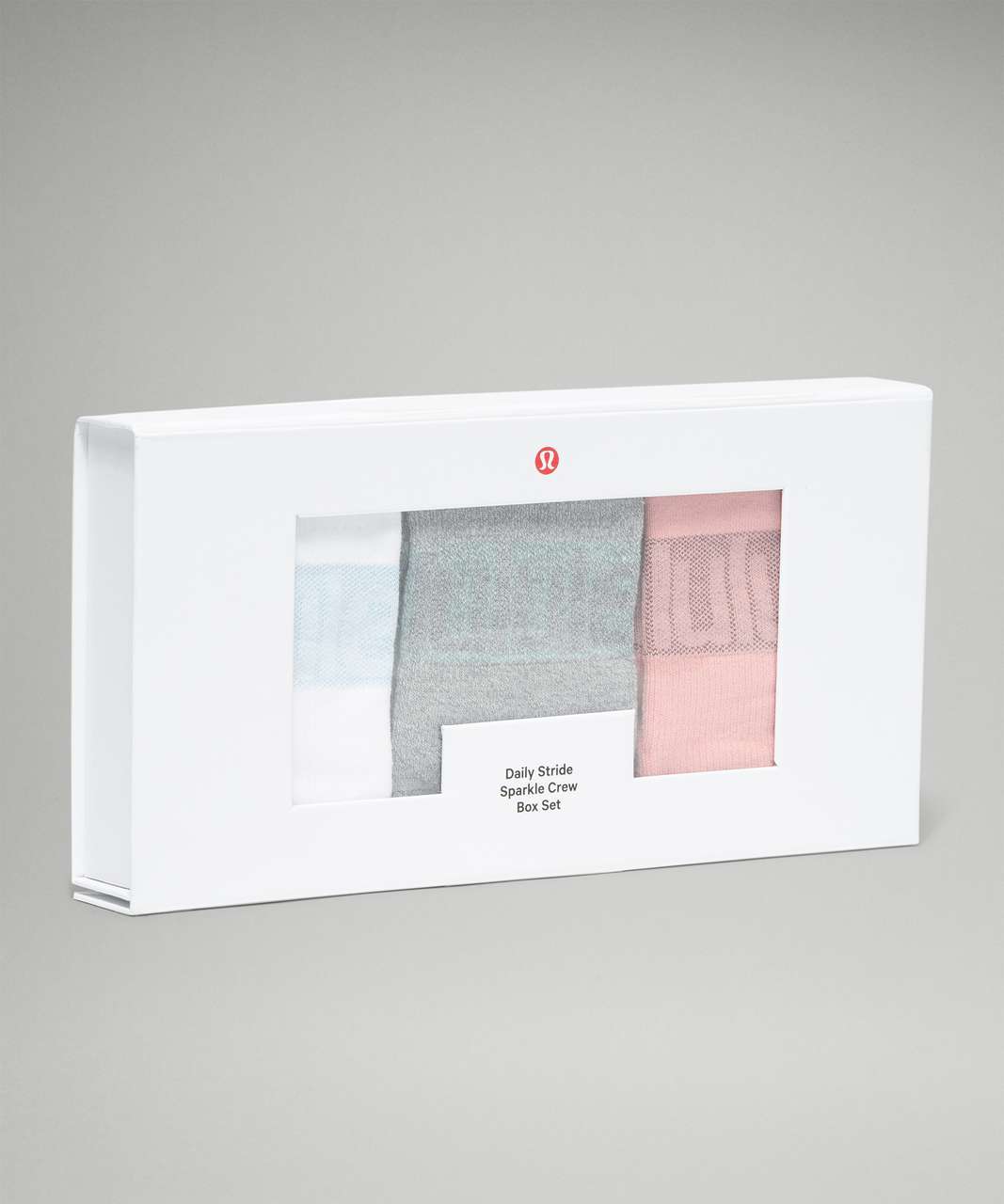 Lululemon Daily Stride Mid Crew Sock *Box Set - Icing Blue / Heather Grey / Pink Puff