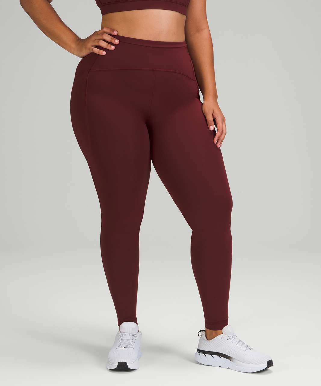 Lululemon Athletica Solid Maroon Burgundy Leggings Size 10 - 56% off