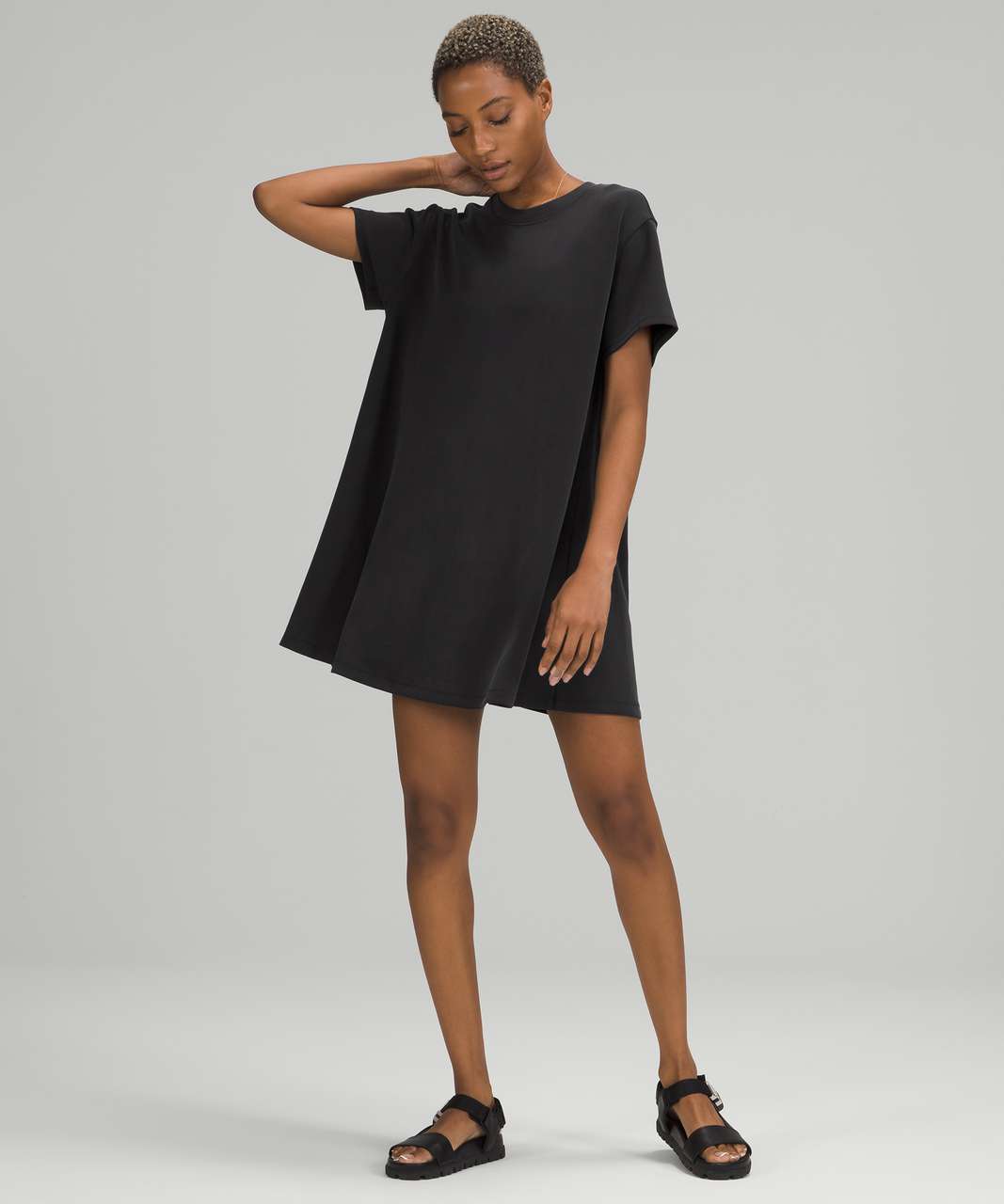 Lululemon athletica Cotton Wrap-Front T-Shirt Dress, Women's Dresses
