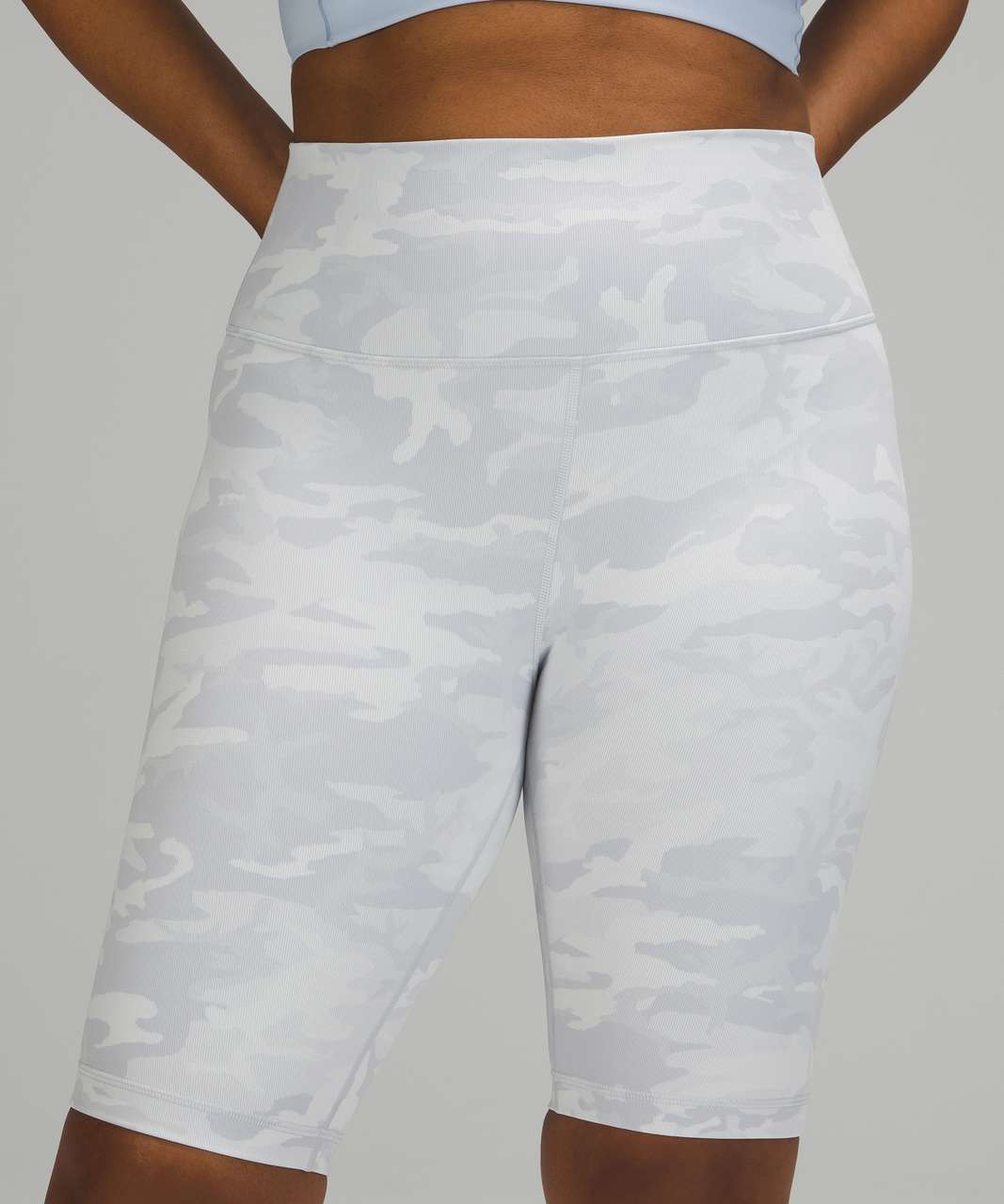 Lululemon Wunder Under Short 10 Incognito Camo Jacquard Alpine White Star  Sz 8