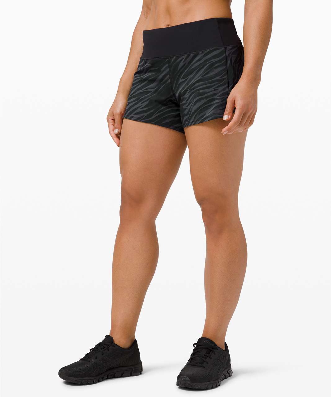 Lululemon Speed Up Mid-Rise Short 4 - Le Tigre Camo Deep Coal Multi /  Black - lulu fanatics