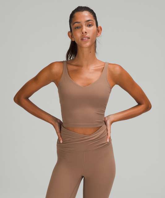 NEW Women Lululemon Align Gathered-Front Tank Top Dark Terracotta Size 12