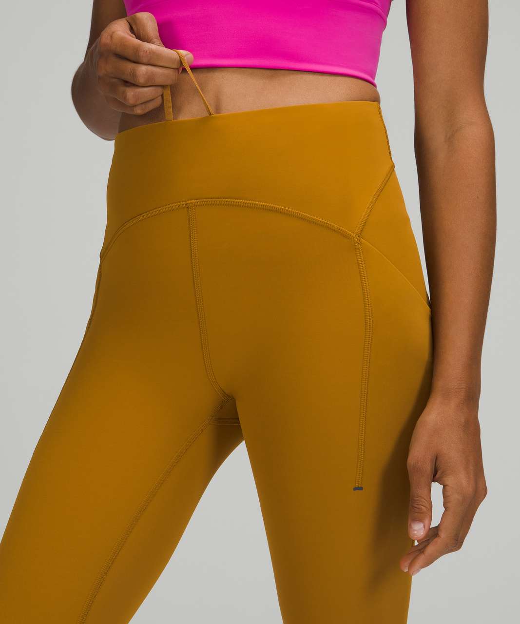 Lululemon Lululemon Power Thru High-Rise Tight 25 0 Gold Spice Hip Pocket  Leggings W5DAJS