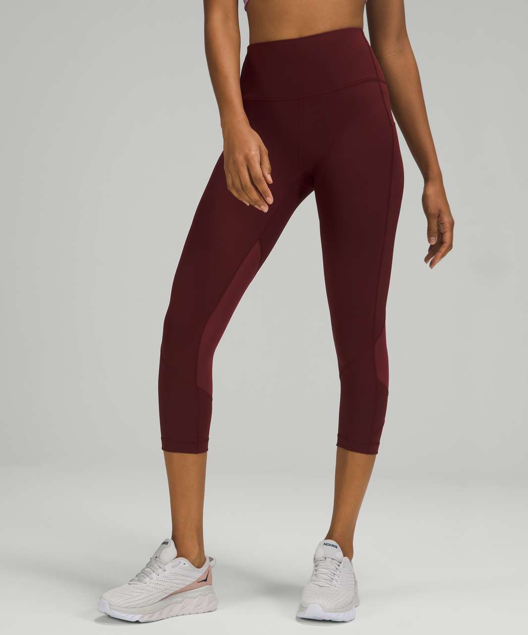 Lululemon Pace Rival High-Rise Crop 22" - Red Merlot