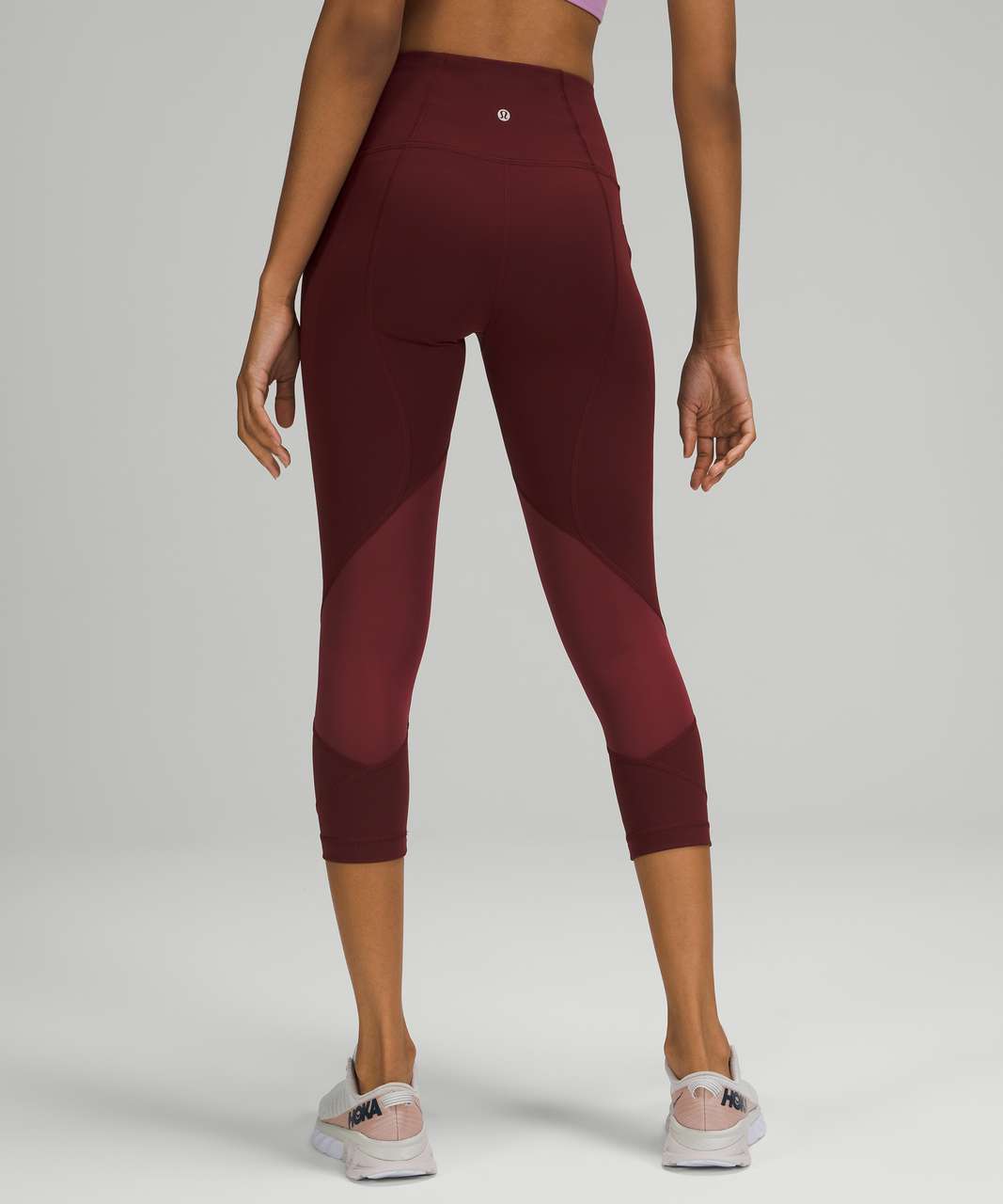 Lululemon Pace Rival High-Rise Crop 22" - Red Merlot