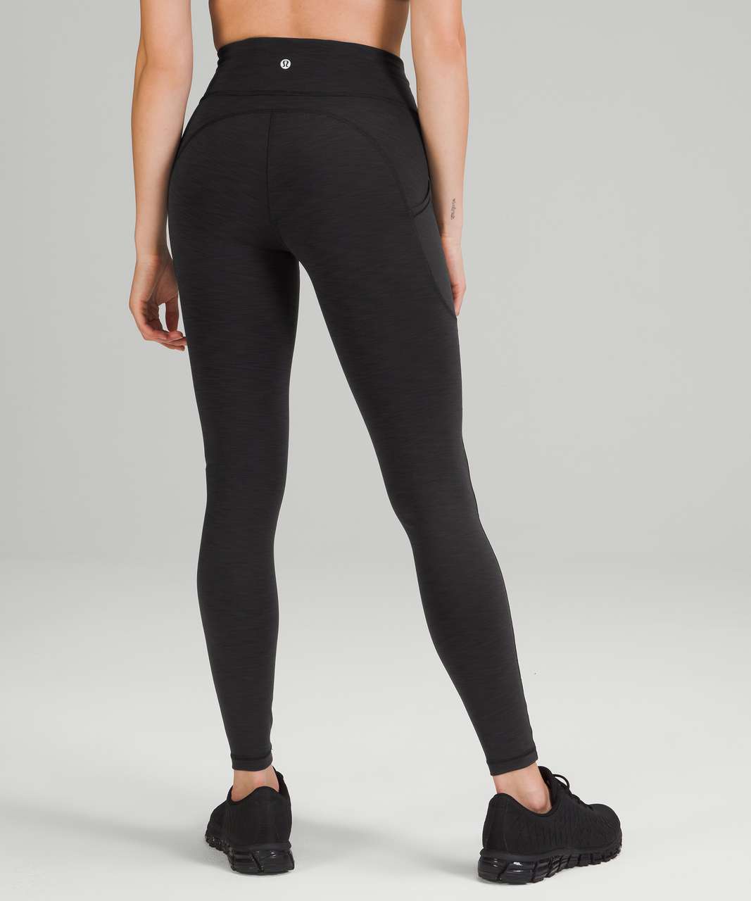 Lululemon Invigorate High-Rise Tight 28 - Heathered Black - lulu fanatics