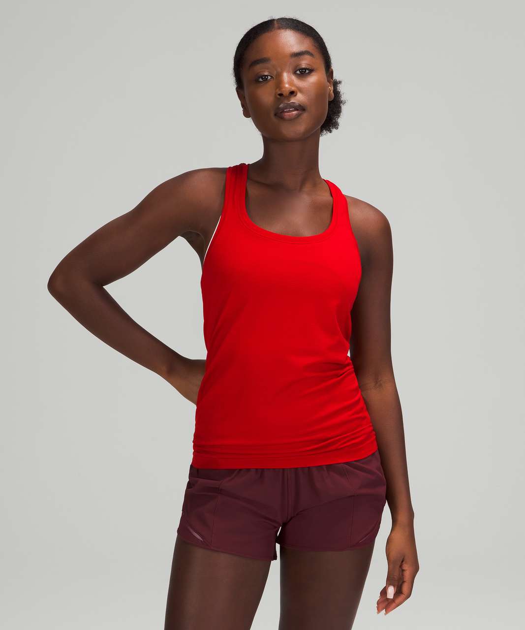 Lululemon 'Swiftly' Tech Short Sleeve 2.0 in Tomato Red - Women's