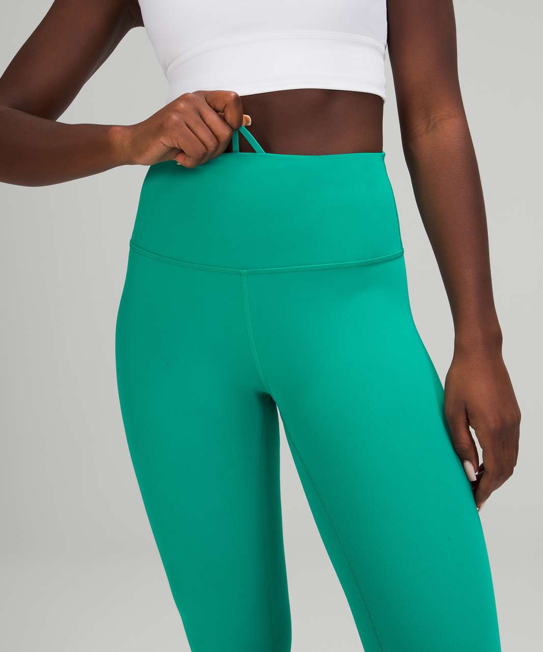 Lululemon Wunder Train High-Rise Crop with Pockets 23 - Kelly Green - lulu  fanatics