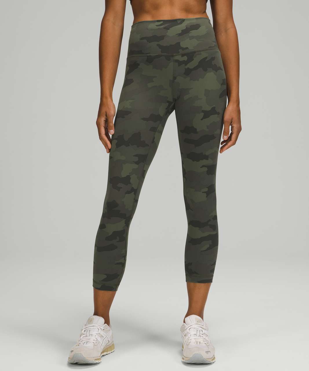 lululemon athletica, Pants & Jumpsuits, Nwt Lululemon Align Hr Crop 2 Heritage  365 Camo Green Twill Multi Sz 1