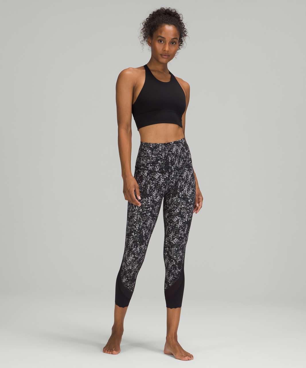 Lululemon Wunder Under High-Rise Crop 23 *Updated Scallop Full-On Luxtreme  - True Navy - lulu fanatics